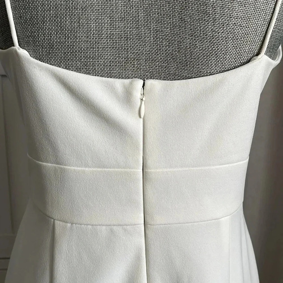 AIDAN NWOT White Ruffle Cutout Dress, Size 8 - Picture 6 of 13